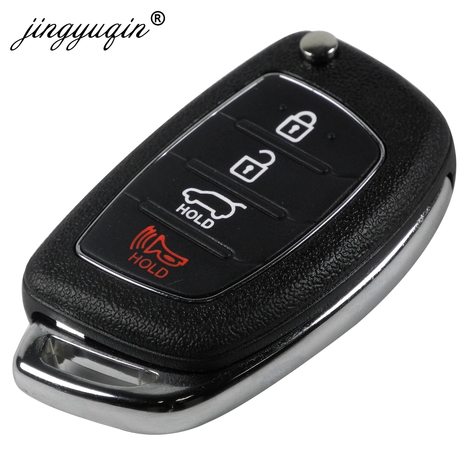 10pcs Shell Flip Remote Key Case Fob 4 Button For Hyundai Mistra Santa Fe Sonata Tucson Accent I30 I40 IX45 TOY40/TOY20R/HYN14 CM World