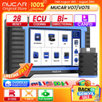 MUCAR VO7S/VO7 Car Diagnostic Tools Full System Diagnosis 28 Reset ECU Coding&Bi-directional Automotive Obd2 Scanner Free Update