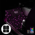 1Set Starlight LED Floor Mats for Car, Starry Sky Luminous Carpet, Anti-Slip Waterproof Universal Fit Mats for SUV Truck Vehicle