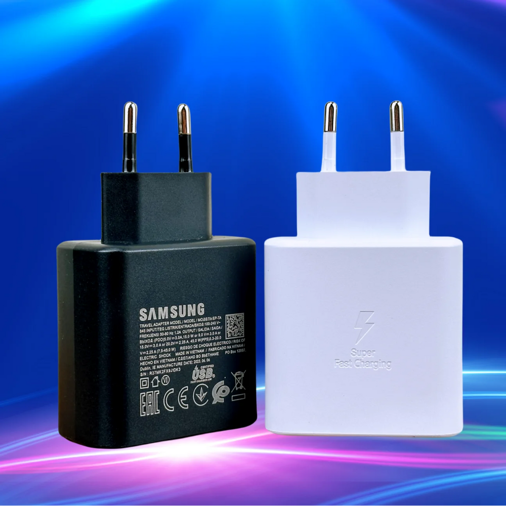 Original Samsung 45W Charger Type C EU Super Fast Charge Adapter For Galaxy Z Flip Fold 5 4 3 2 S24 S23 S22 Note20 Ultra Plus Car Mobile World