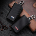 Leather Car Key Keychain Covers Zipper Key Case Bag With Car Logo Car-styling Auto Accessories 2024