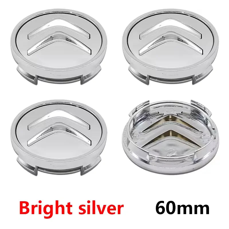 4pcs 60mm Auto Car Wheel Center Hub Caps Rim Caps Covers Emblem For Citroen C5 X AIRCROSS C3 C4 C2 Berlingo Jumper Dispatch Ami