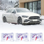 50 Packs Disposable Plastic Car Cover for Snow Outdoor Snow Car Cover with Elastic Band (12.5x21.6 Ft) for SUV Sedan Sport Cars CM World