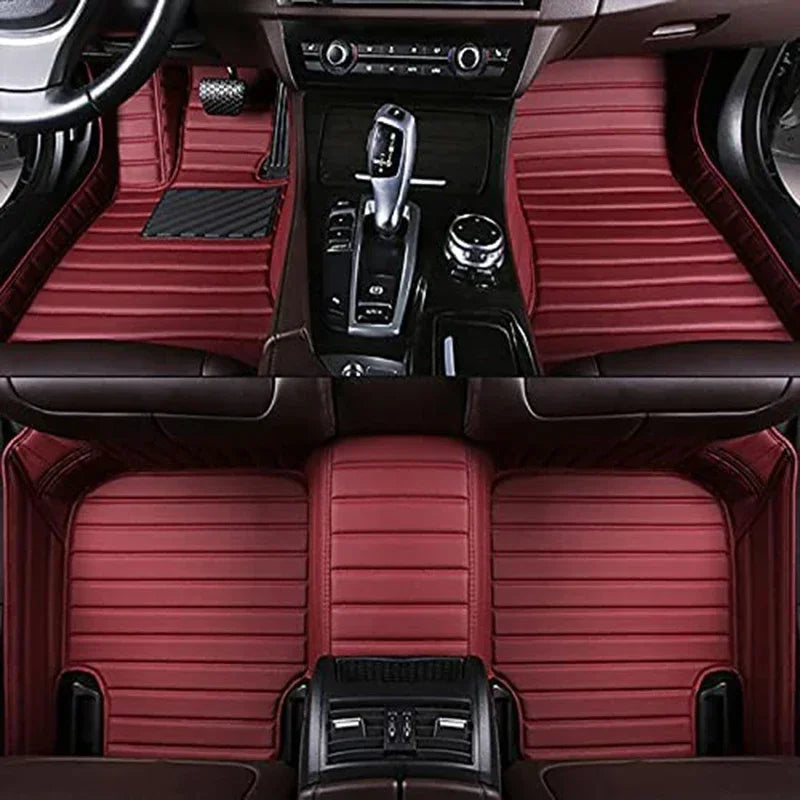 Custom Car Floor Mats For Skoda Fabia Auto leather waterproof Carpets Foot Coche Accessorie floor liner