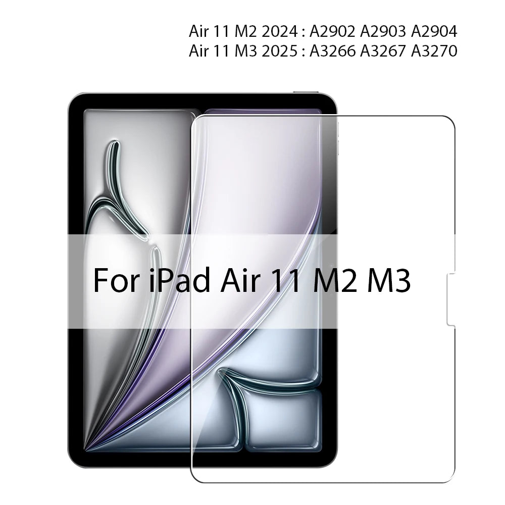 Tempered Glass Screen Protector For Ipad Pro 13 11th M5 M4 2025 12.9 A16 Air 11 5 4 M3 M2 10 9 9th 10th Generation Mini 7 6 Film Car Mobile World