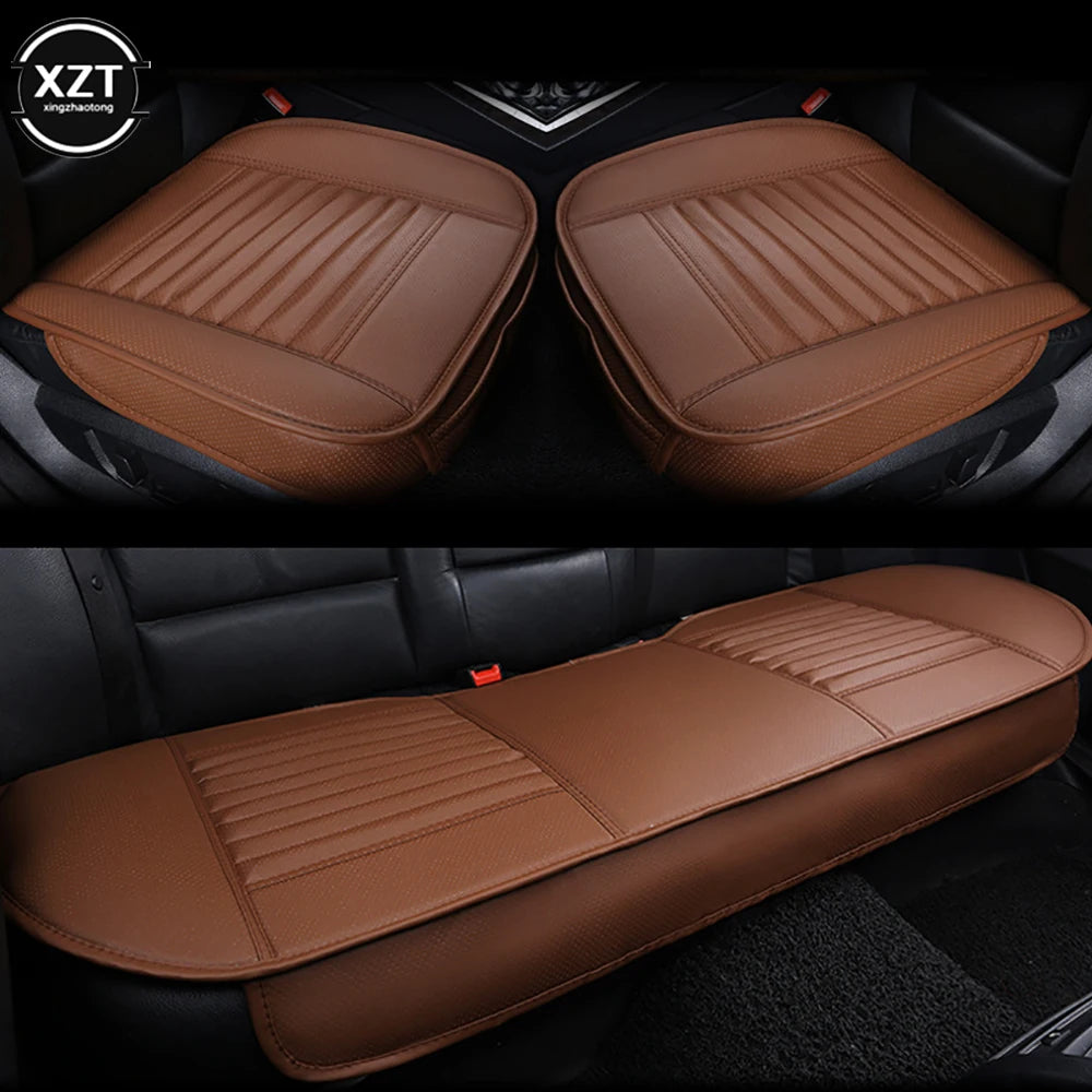 NEW Front Car Seat Cover PU Leather Cars Seat Cushion Automobiles Seat Protector Universal Car Chair Pad Mat Auto Anti Slip Mat