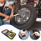Car Tire Repair Tool With Rubber Strips Tire Repair Needle Valve Core Tools Steel Spiral Needles Puncture Tire Repair KiT