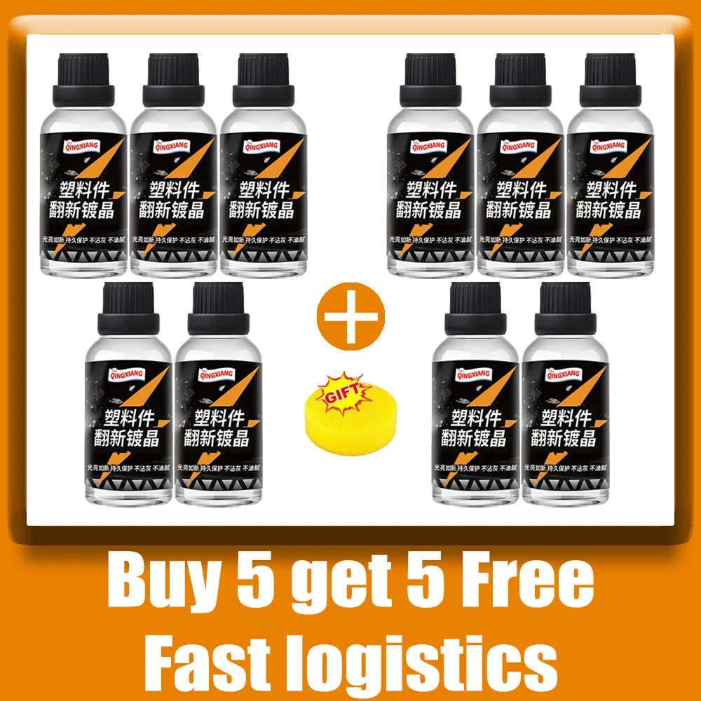 Plastic Restorer Longlasting Trim Hydrophobic Liquid Kit Coating Keyboard Repairman Cleaner Renovator for Car Detailing CM World
