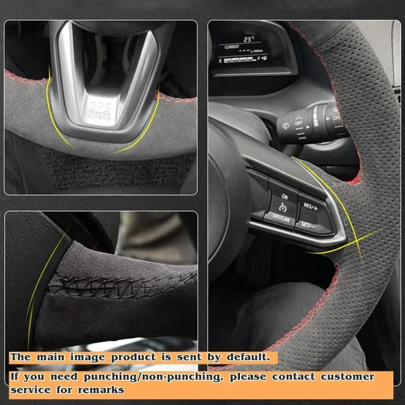 DIY Car Steering Wheel Cover Suede For BMW M Sport F30 F31 F34 F10 F11 F07 X1 X2 X3 F25 F32 F33 F36 F48 F39 Car Accessories CM World