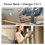KUULAA Power Bank 5000mAh 35W Fast Charging Portable Charger with Built-in USB C Cables & AC Wall Plug US Charger For iPhone 17 Car Mobile World
