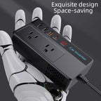200W Car Inverter DC 12V To 110V AC Power Inverters 3 USB 1 Type-C Ports Charger Adapter Car Plug Converter with LED Screen CM World