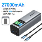 Vention 140W Power Bank 27000mAh PD3.1 Fast Charging for iPhone 17 16 Samsung S25 S24 Portable Powerbank for Laptops Macbook Pro Car Mobile World