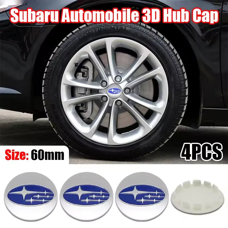 60mm 4pcs/set Car Wheel Center Hub Caps For SUBARU WRX STI Forester Legacy Outback BRZ XV Impreza emblem badge hubcapAccessories CM World
