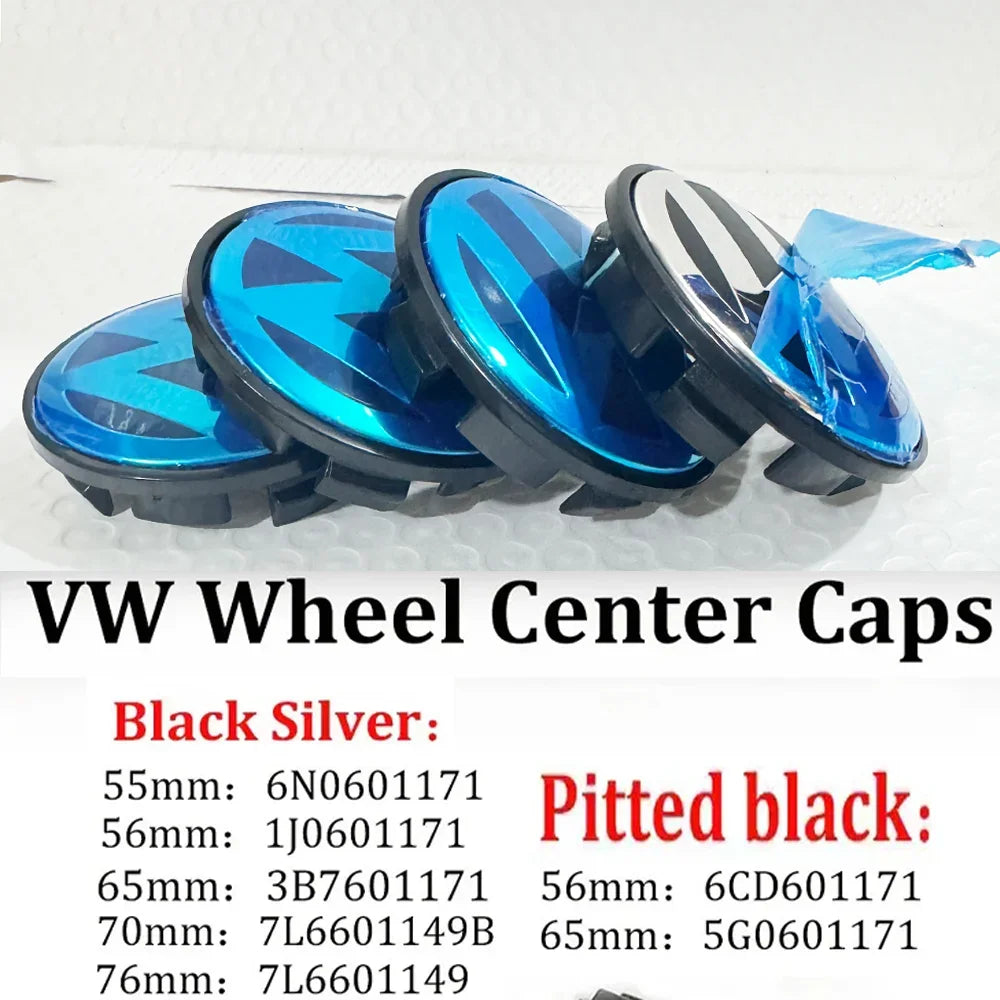 4pcs 56 63 65 70 76mm Car Wheel Center Hub Caps Cover 5GO601171 3B7601171 Universal Fit Premium Quality Durable RustProof Chrome