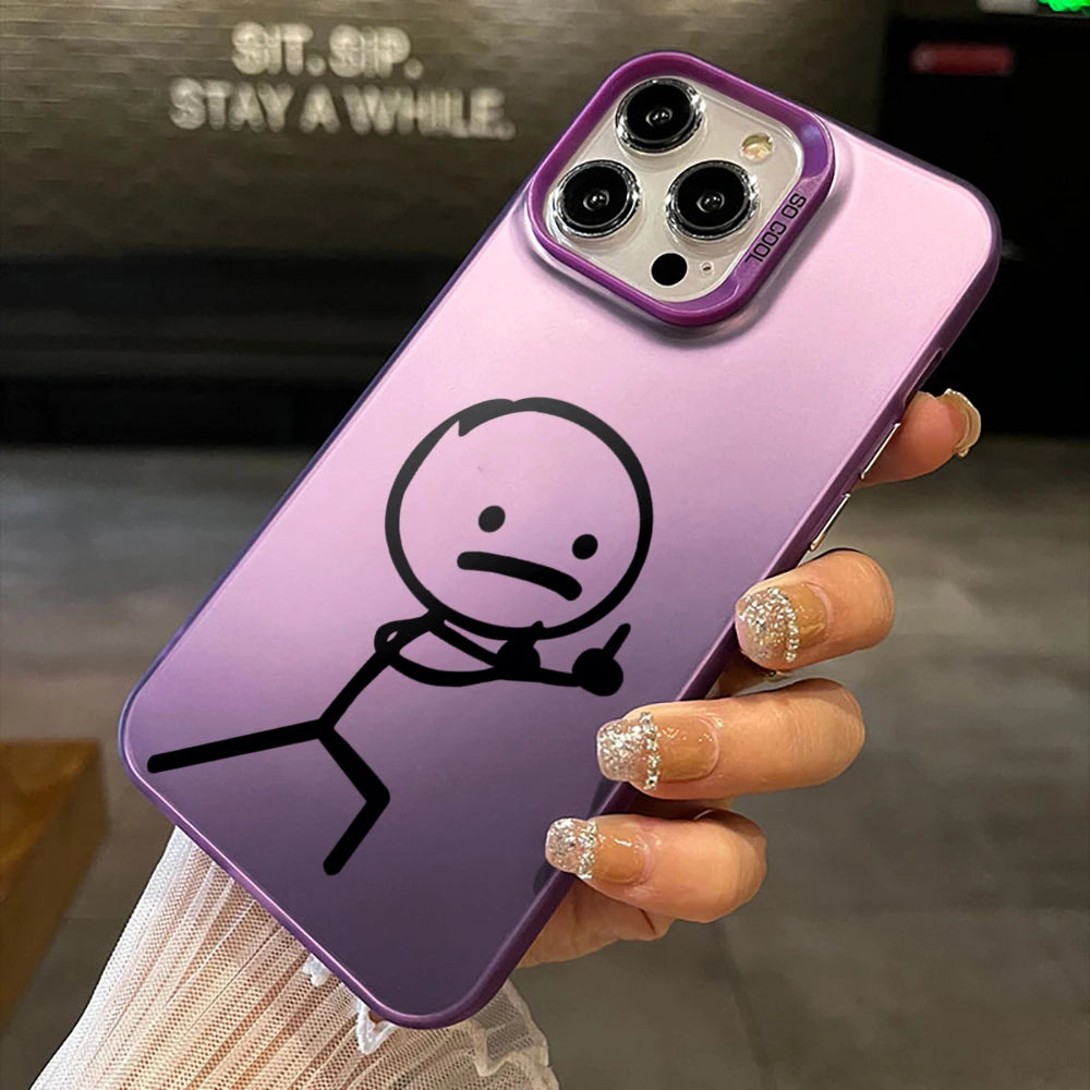 Cute Cartoon Matchman Phone Case For Samsung Galaxy S26 S25 S22 S24 S23 Ultra Plus FE A56 A55 A54 A36 A35 A34 5G Drop IMD Fundas