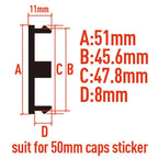4pcs 51mm O.D / 46mm I.D W Work Logo Emblem Car Wheel Center Caps  Wheels Hub Rim Hubcaps Cover Car Replace Styling Accessories