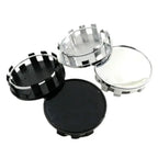 4Pcs Universal Wheel Center Caps Outer 54MM Dust-proof Rim Hub Caps Silver/Black ABS Wheel Badge Covers Wheels Tires Parts
