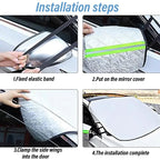 Windshield Cover for Ice and Snow, for Snow, Ice, UV, Mirror Protector, Windproof Sunshade Cover for Cars, Common to Most Cars Car Mobile World