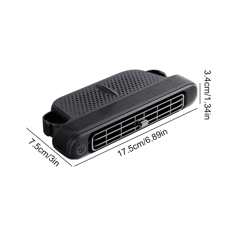 USB Car Fan for Backseat 3 Speeds Portable Car Seat Headrest Fan 5V/2A Electric Car Seat Fan for Mini Cars RVs Sedans