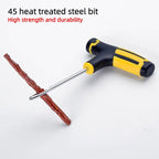 Car Tire Repair Kit Studding Tool with Rubber Strips Tool Puncture Plug Tool Set Glue Free Auto Motorcycle Repair Tire Film Nail CM World