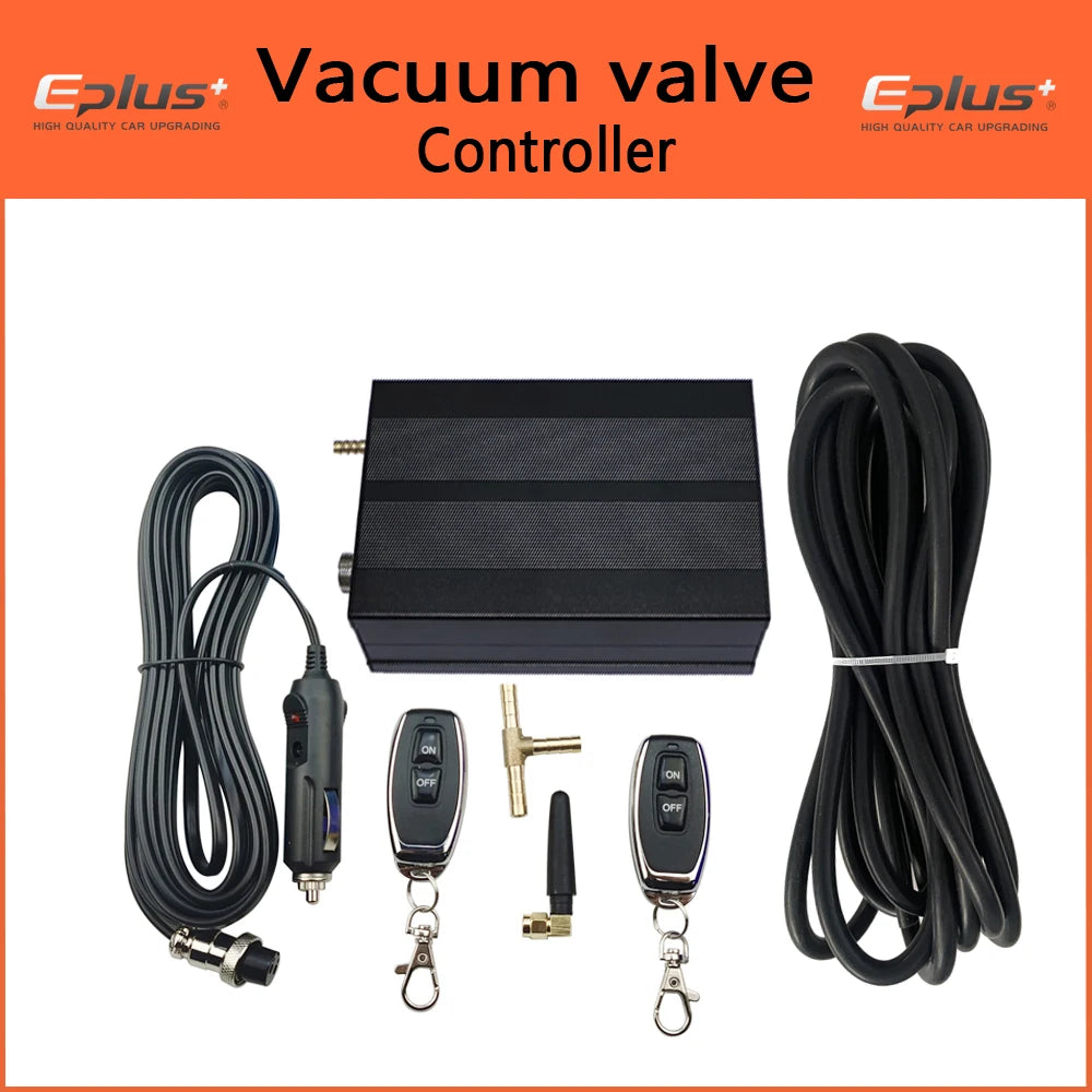 EPLUS Universal Car Exhaust Pipe System Control Valve dampers Vacuum Controller Device Remote Controller Switch 51 63 76MM Blue