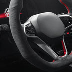 Hand Stitch Suede Car Steering Wheel Braid Cover For Volkswagen Golf 8 MK8 GTI Golf GTE 2020 2021 Auto Interior Accessories CM World