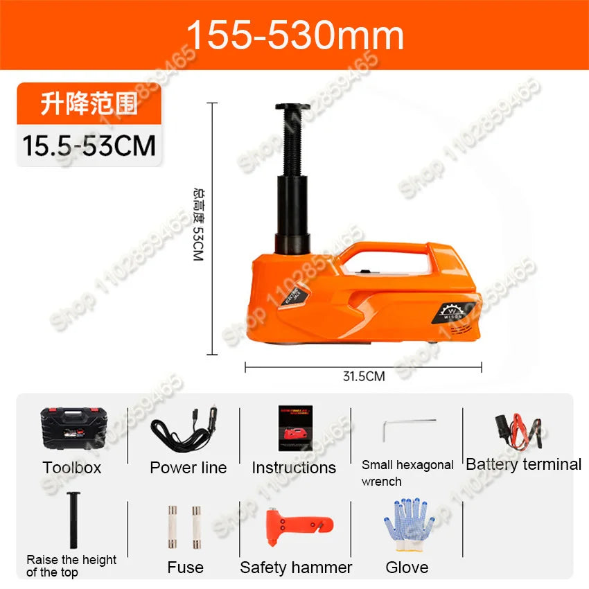 Emergency Equipment Car Repair Tool Electric Hydraulic Car Jack 155-450mm/155-530mm 5T Lifting Tool For SUV Garage