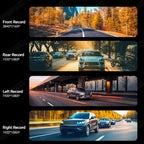 A8 4CH Dash Cam 11.26 Inch 4K WIFI Rear View Mirror 4 Cameras Video Recorder Car DVR Dual Lens ADAS BSD Night Vision 24H Parking