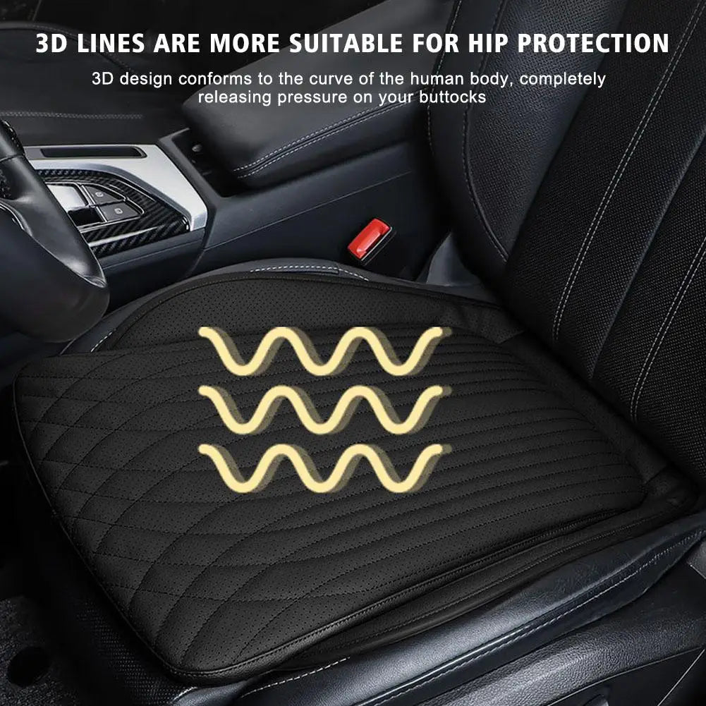 54cm Breathable Car Seat Cushion Luxury Leather Commercial Vehicle Non-slip Support Pad Universal High Rebound Sponge Seat Cover