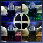 4pcs Starlight Floor Mats, LED Car Mats, Starry Sky Design Luminous Carpet, Universal Fit Anti-Slip Waterproof Starlight Mats for Cars, SUVs, Trucks for BMW Mercedes-Benz Audi Volkswagen Opel Peugeot Renault Citroen Toyota Le