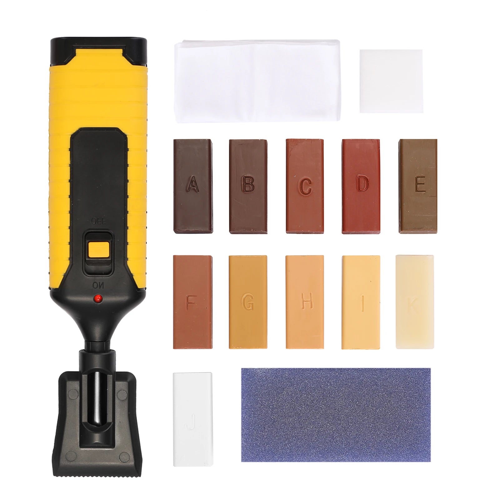 Home Household Laminate Repairing Kit Diy Multifunctional Floor Wood Board Repairs Tool Scratches Mending 11 Wax Blocks CM World