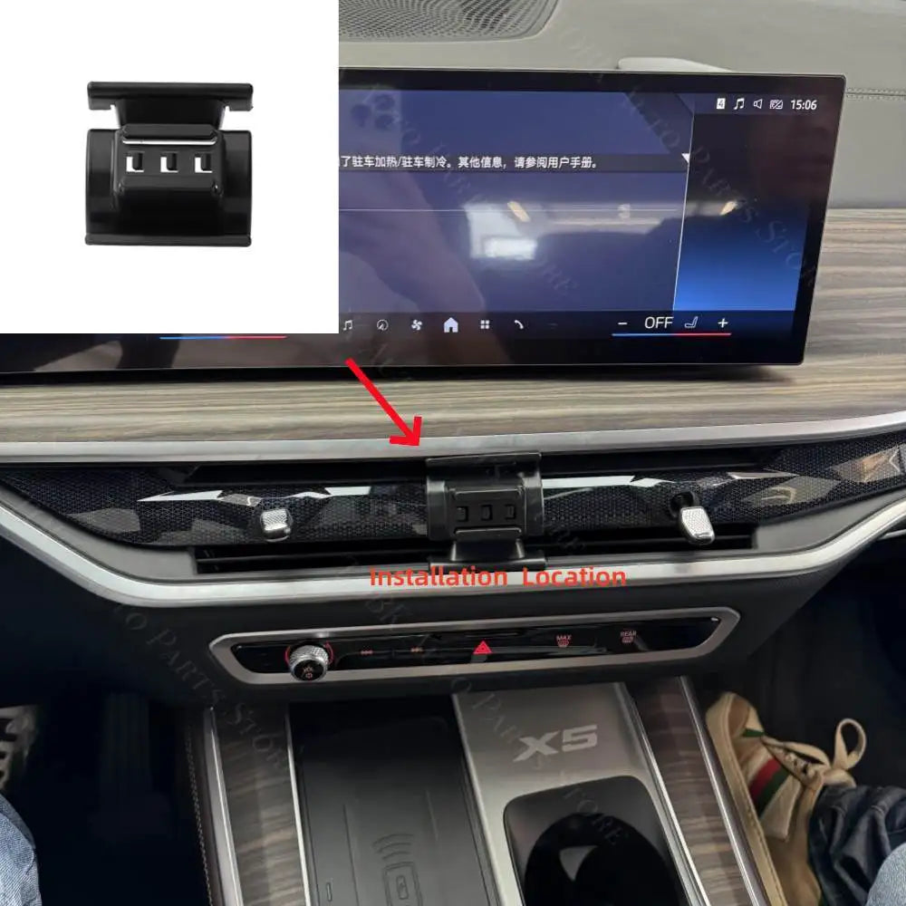 For BMW X5 G05 2023 2024 Car Phone Holder Strong Special Fixed Bracket Base 15W Wireless Charging Cars Accessories CM World