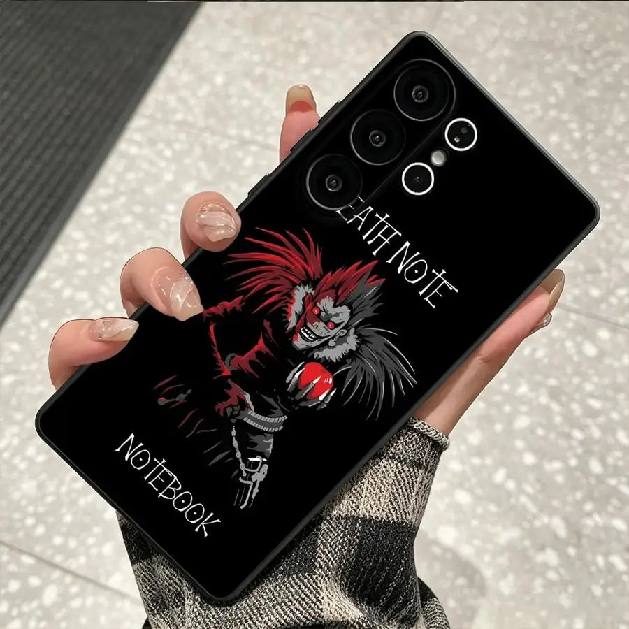 Phone Cover Case for Samsung Galaxy S26 Ultra S24 S10 S9 S25 Plus S23 S24+ S25+ S20 Note 20 8 9 10 S26+ S21 FE DEATH NOTE