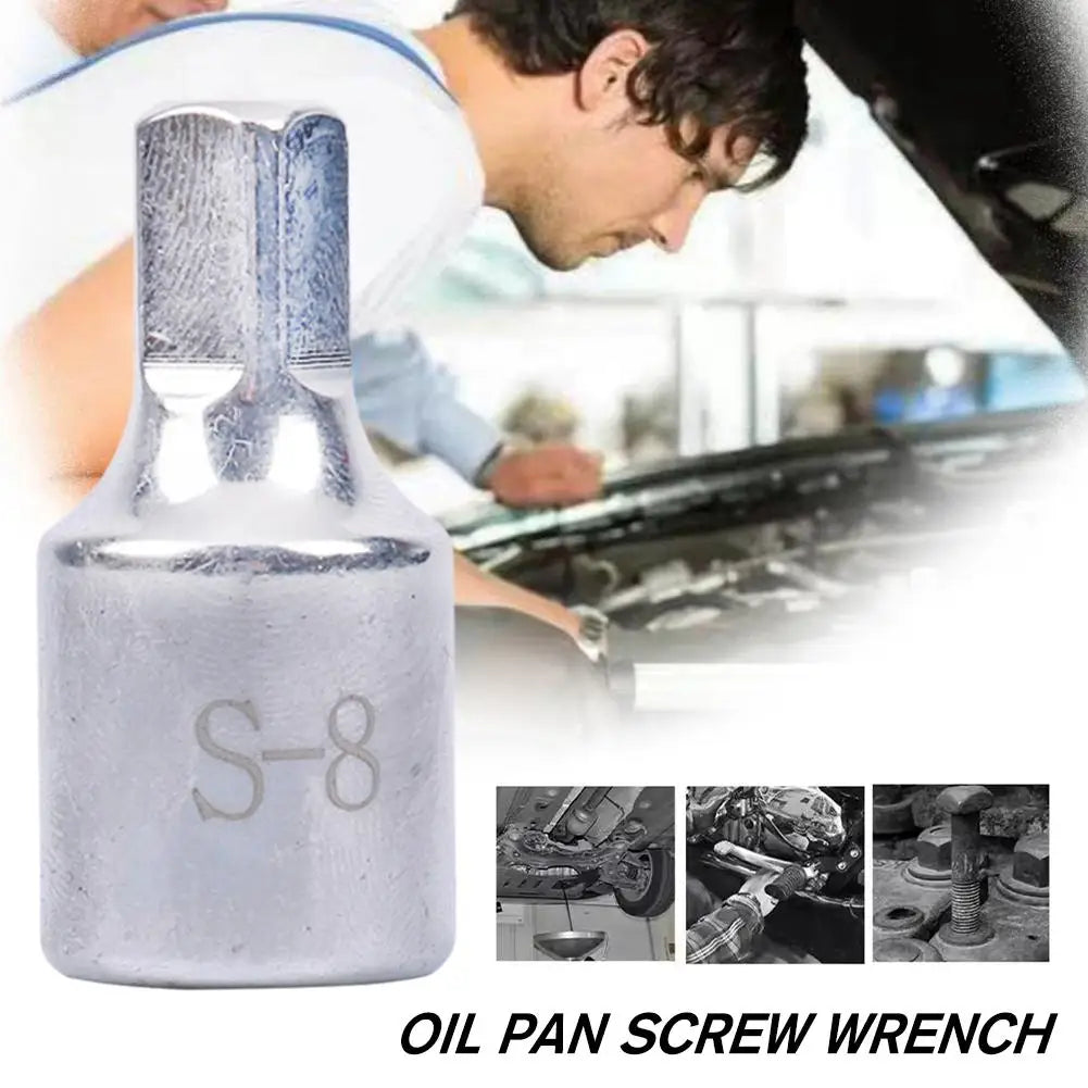 Square Oil Pan Screw Wrench Vanadium Steel Stabilizer Oil Sump Drain Plug Automotive Repair Tool Kit Engine Maintenance