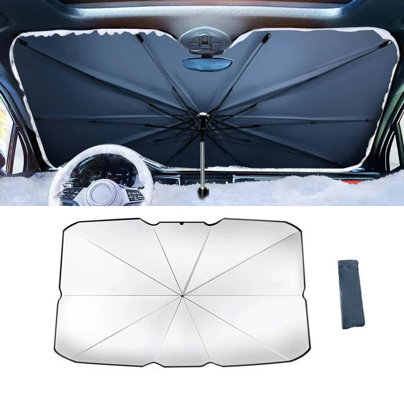 Car Sunshade Umbrella Windshield Folding Front Parasol Umbrella Type Sun Shade for Car Window Summer Sun Protection Accessories