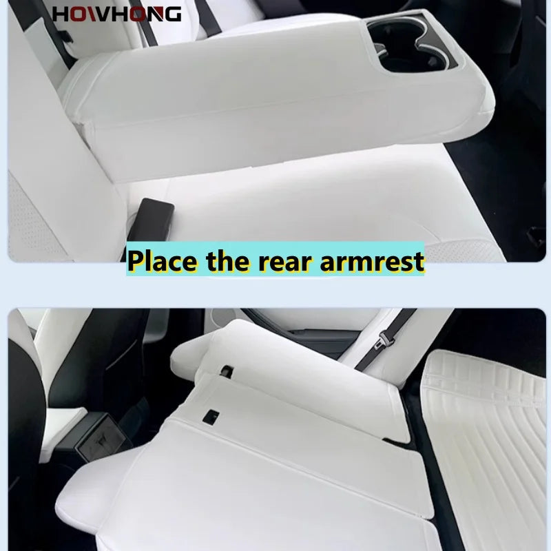 Car Seat Cover For Tesla Model 3 2024-2026 Highland RWD RWA Standard Nappa Leather or 8 Grade Anti Fouling Interior Accessories Car Mobile World