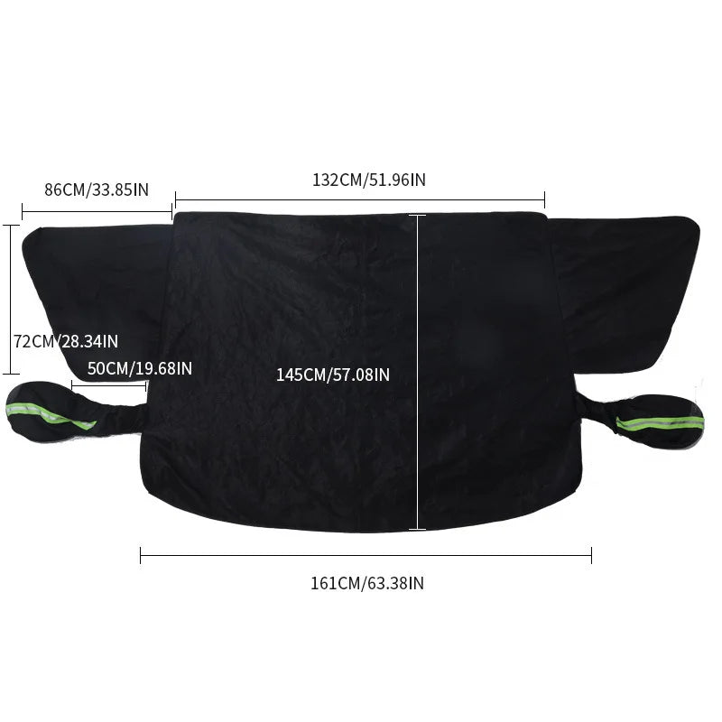 New Winter Snow-Proof Car Sunshade and Snow Shield, Extended and Thickened for Winter, Sunshade for Front Windshield, Snow Cover, Frost and Freeze Protection for Vehicles CM World