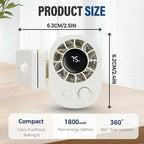 Clip-On Car Fan 360° Rotatable 100-Speed Multi-Scene Portable Fan Long Service Life Lightweight USB Rechargeable