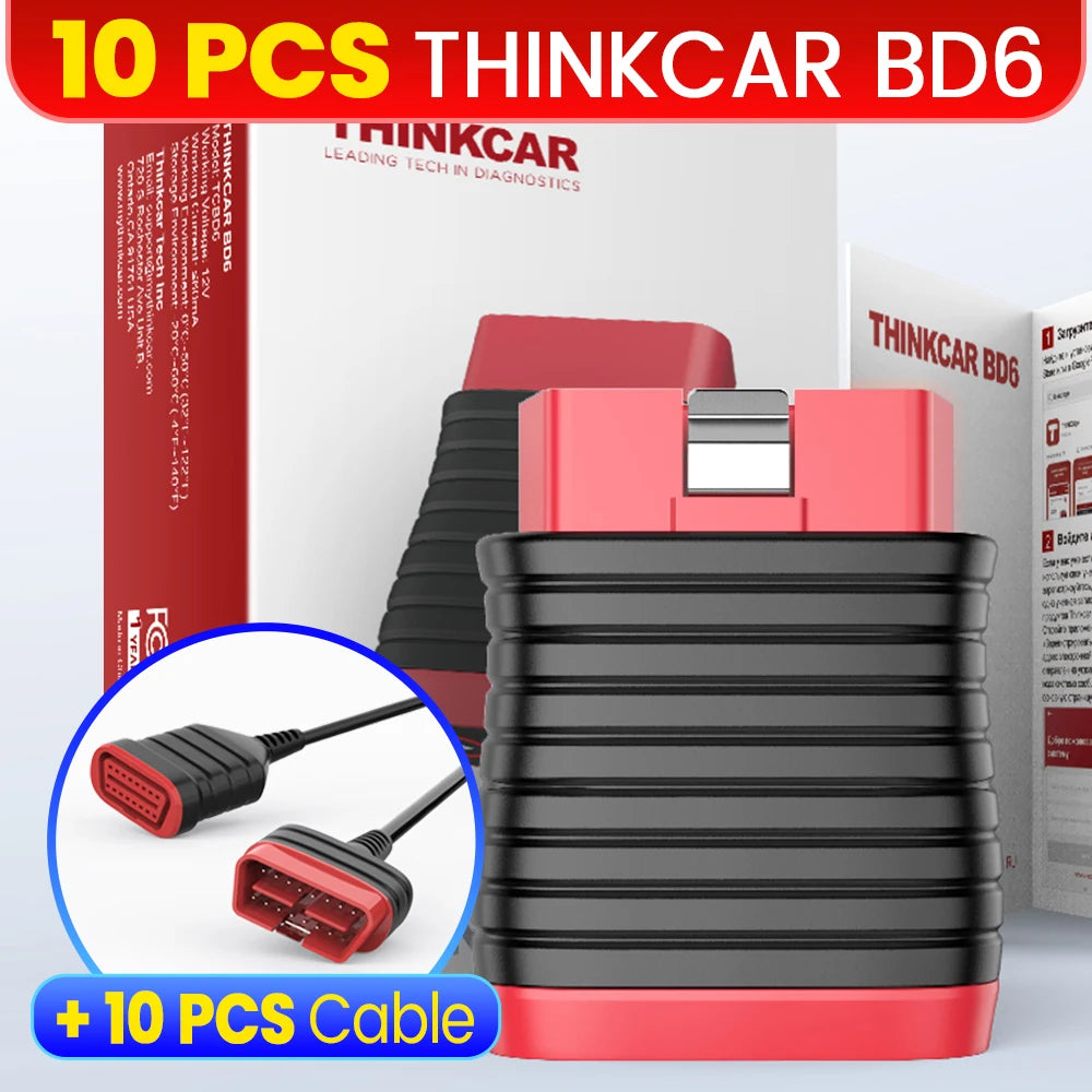 THINKCAR BD6 Bluetooth Scanner Car Diagnostic Tool OBD2 Scanner Full System Diagnose 5 Reset OIL IMMO Auto Diagnosis Code Reader