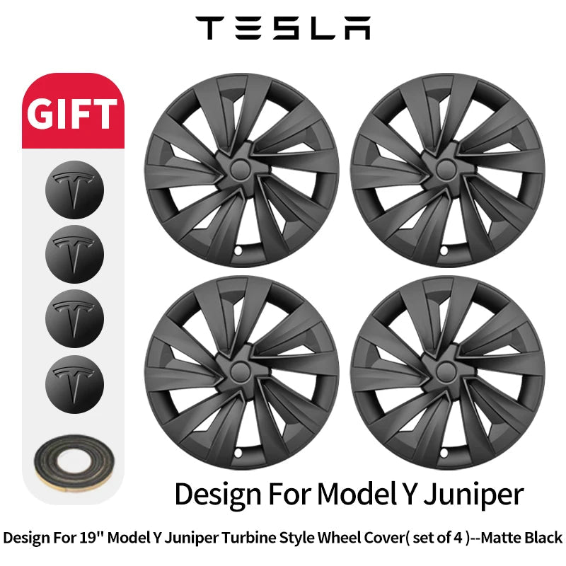 4PCS 19inch Wheel Cap for Model Y Juniper 2025-2026 Arachnid Car Performance Cap Automobile Wheel Cap Design for Tesla Hubcaps CM World