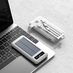 Lenovo Solar Power Bank 50000mAh Large Capacity Mobile Power Fast Charging Battery Dual Usb 4 Cables LED Digital Display Car Mobile World