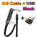USB Type C Flat Phone Charger Fast Charging Cable C Kick Cable Stand Invisible Support Foldable Holder Charge Bracket For iPhone