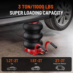 High Quality 3-Bag Portable Steel Car Jack 3 Ton Air Jack with Quick Lifting Tool Pneumatic Jack From Factory