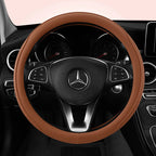 Car Anti-Slip Leather Steering Wheel Cover Universal Car Steering Wheel Protective Cover Fashion Style 38cm Sport Style Cool CM World