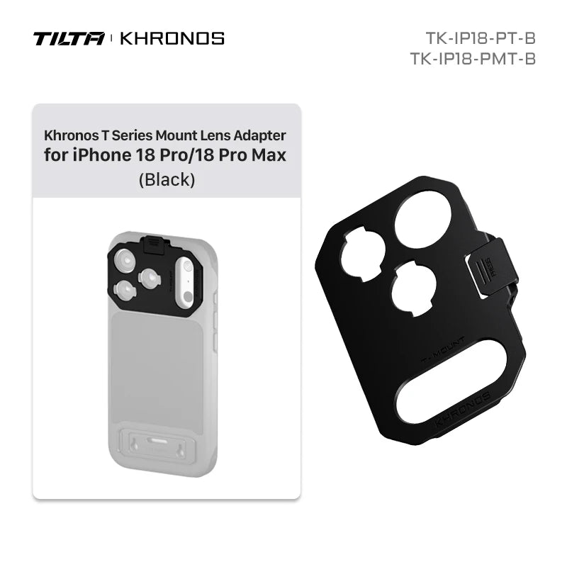 TILTA Khronos Accessorise iPhone 18 Pro/Pro Max Cage Ecosystem Accessorise Baseplate Quick Release Filter Tray 58mm 17mm Thread