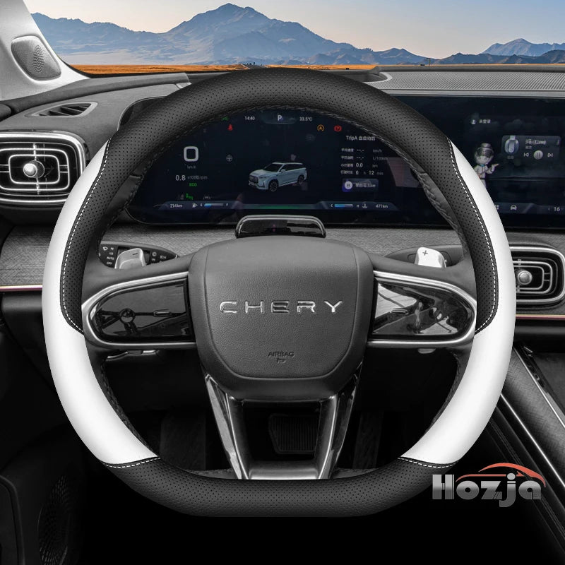 Leather Car Steering Wheel Cover for Jaecoo J7 7 J8 5 J5 8 2025 2026 Accessories