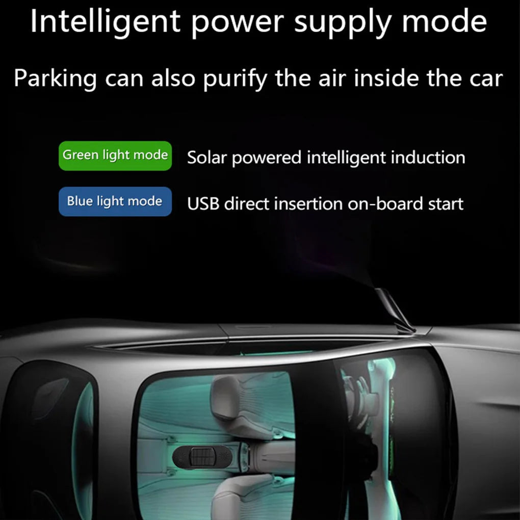 Solar USB Car Air Purifier Car Air Purifier Negative Oxygen Ions Fresher Portable For Car CM World