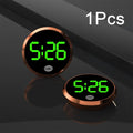 Car Luminous LED Digital Clock Touch Type Electronic Watch Vehicle Car Supplies Stick-On Mini Clocks Cars Accessories ﻿