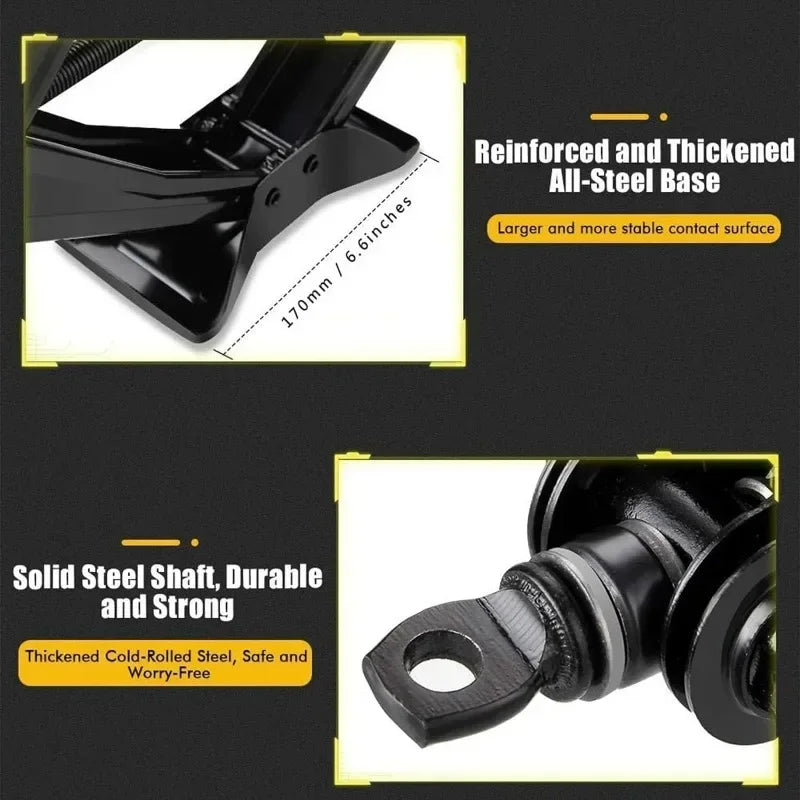 Car Jack 08T 1T 2T Portable Scissor Jack Hand Cranked Labor Saving For Tire Change Vehicle Repair Car SUV Van Lifting Tool CM World