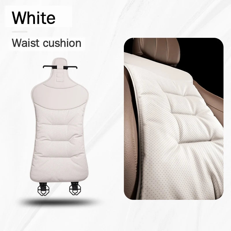 Universal Car Seat Cover Leather Cars Seat Waist Cushion Covers Four Season Auto Interior Seats  Protection Pad Car Accessorie CM World